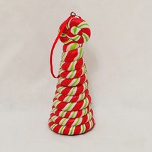 Striped Candy Cane Spiral Tree Christmas Ornament Lollipop Top 4&quot; St Nicholas - £10.89 GBP