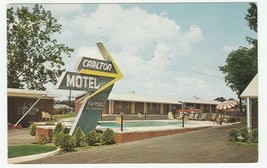 Vintage Postcard Carlton Motel Jonesboro Georgia 1961 Swimming Pool Sign - £5.53 GBP