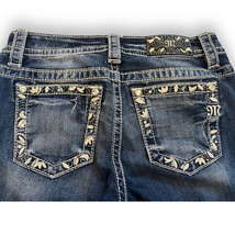 Miss Me Bootcut Boot Flare Jeans | Embellished pockets | Sz 27 x 30 - £48.07 GBP