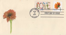 ZAYIX US 4177 FDC Orange Gerbera Daisy booklet stamp 100823USF05 - $8.50