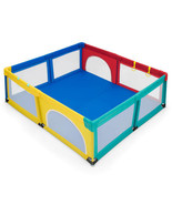 Large Infant Baby Playpen Safety Play Center Yard with 50 Ocean Balls-Co... - £111.77 GBP