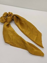 Rabbit Ear Elastic Hair Bands Velvet Big Bow Ponytail Scarf Yellow Hair Ties - £4.80 GBP