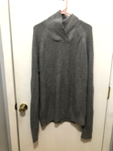 NWT Gap Shawl Collar Rib Textured Sweater Mens SZ Large Gray MSRP $70 NEW - $24.74