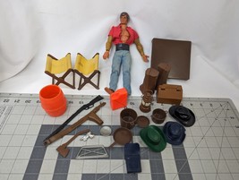 Mattel Big Jim Action Figure Accessories Lot Camping Chopping Weapons - £53.97 GBP