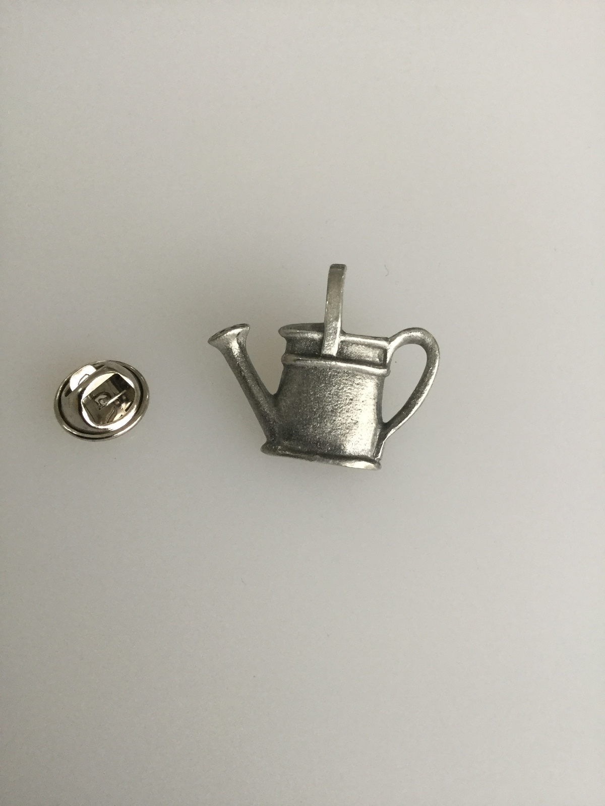 Watering Can Pewter Lapel Pin Badge Handmade In UK - $7.50