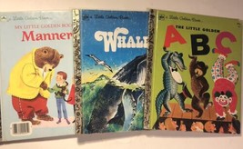 Little Golden Books Lot of 3 Whales ABC Manners - £5.38 GBP