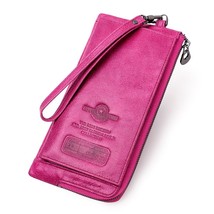 CONTACT&#39;S Clutch Wallet for Men Genuine Leather RFID Zip Purse Phone Card Holder - £89.51 GBP