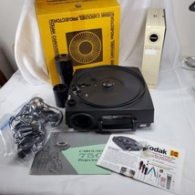 Vintage Kodak Carousel 750H Projector With Power Cord Remote 2 Lens 1 Sl... - £75.47 GBP