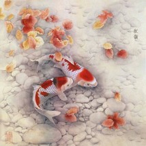 painting Giclee Art Wall Decor China&#39;s wind Feng Shui Fish Koi Printed canvas - £7.46 GBP+