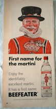 Beefeater Dry Gin For Martinis Magazine Advertising Print Ad Art 1969 - $3.99