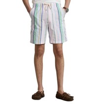 Polo Ralph Lauren Men&#39;s 8&quot; Relaxed Fit Seersucker Shorts Pink/Blue Multi Large - £15.73 GBP