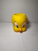 Tweety Bird Mug Cup 1995 Vintage Warner Bros Looney Tunes Plastic Applau... - $8.89