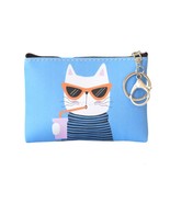 Blue Cat Themed Small Zipper Sewing Pouch - $12.95