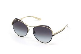 BVLGARI Sunglasses BV6120 20338G Pale Gold &amp; Black Frame W/ Grey Gradient Lens - £181.97 GBP