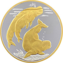 Alaska Mint Beluga Whale Medallion Silver Gold Medallion Proof 1 Oz. - $118.99