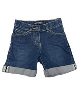 Mini Boden Shorts Girls 6Y Blue Jean Denim Rolled Cuff Stretch Adjustabl... - $27.06 CAD