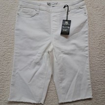 DG2 By Diane Gilman Stretch Capri Pants Women&#39;s Size S Blue 30/13 White New - £13.67 GBP