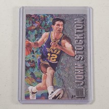 John Stockton Utah Jazz NBA Basketball Card #102 HOF 1996-1997 Fleer Metal - £7.15 GBP