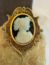 18K + 22K Gold French Victorian Cameo Brooch Mourning Signed 25.87g Fine... - £2,158.22 GBP