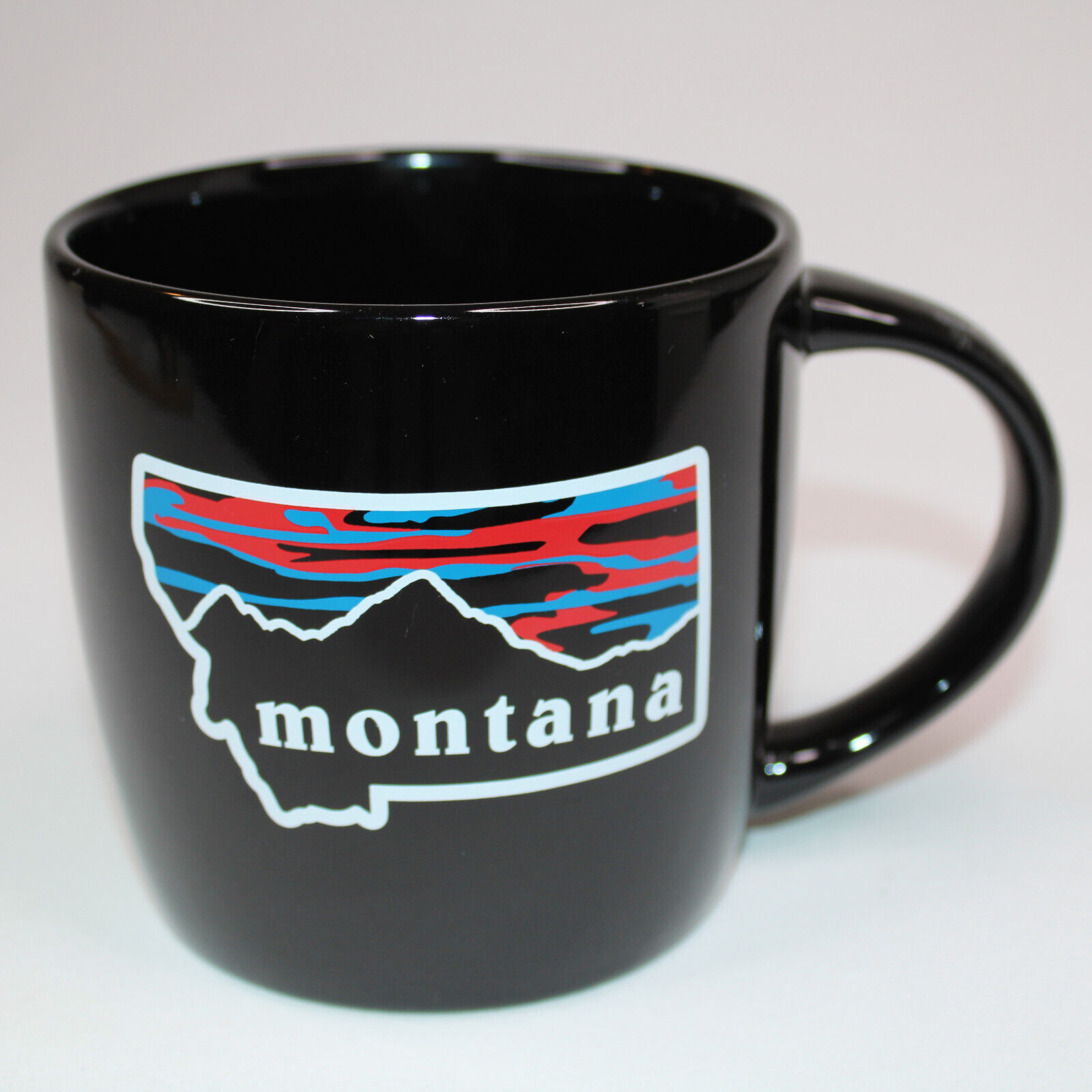 Montana Ceramic Souvenir Coffee Mug Multicolor Mountain Sunset Tea Cup B... - $11.56