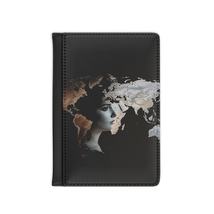 Passport Cover World Map and Woman in Black &amp; White with Sepia Details - $29.99
