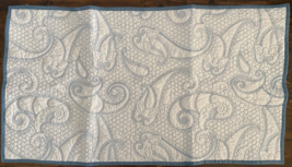 Harbor House White Blue Quilted Paisley King Size Pillow Sham 20.5 x 37.25 in - £19.77 GBP