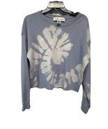 Vintage Havana Sweatshirt Top Shirt Womens Raw Hem White Blue Tie Dye Si... - $405.24 MXN