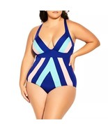 City Chic One Piece Colorblock Swimsuit Size XL NEW - $40.27 CAD