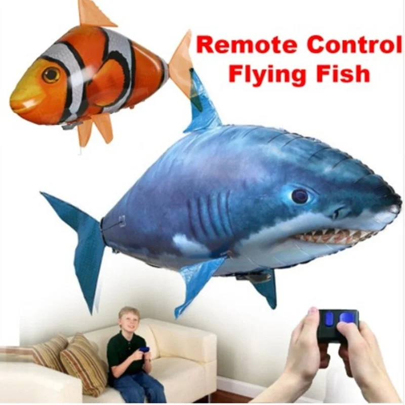 Remote Control Shark Toy Air Swimming Fish RC Animal Toy Infrared RC Flying Toys - £25.35 GBP+
