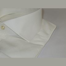 Men Sateen Cotton Blend Shirt Manschett Quesste Turkey Slim Fit 4130-02 Ivory image 7