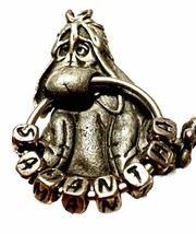 Vintage Disney Eeyore Pewter Pendant With Removable Name Blocks Spell Sa... - $22.00