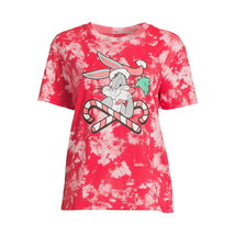 Christmas Women’s Looney Tunes Bugs Bunny Short Sleeve T-Shirt, Red Tie ... - £15.99 GBP