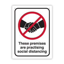 Durus Social Distancing Wall Sign 225x300mm - Premises - £29.40 GBP