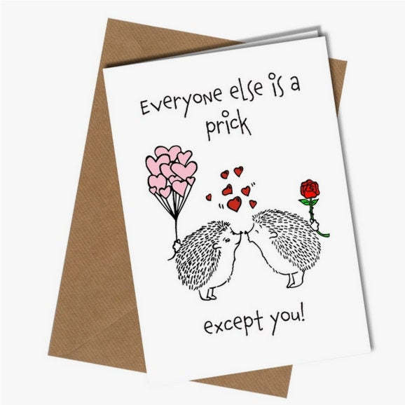 hand-made Love card Except You card. made in uk - $4.52