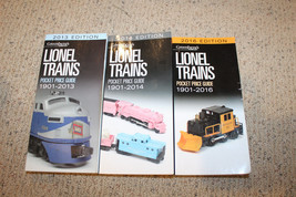 3 Greenberg Lionel Trains Pocket Guides 2013 2014 2016 - $14.80