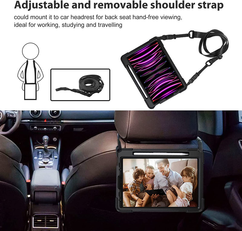 for Ipad Pro 12.9 Inch Case 2022 2021 2020 2018, Rugged Heavy Duty Shoc Item image 7