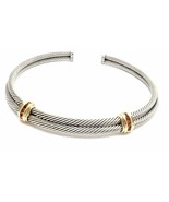 Authentic! David Yurman 14k Gold Silver Citrine Double Cable Collar Neck... - €1.102,79 EUR