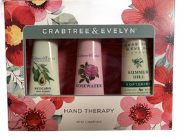 Crabtree &amp; Evelyn Hand Therapy Summer Hill, Rosewater, Avacado NEW - £19.82 GBP