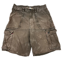 Vintage Old Navy Cargo Shorts Military Workwear Men&#39;s 32 Faded Dark Brow... - £19.45 GBP