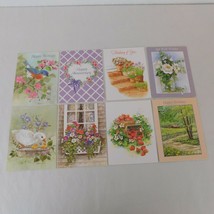 Mixed Lot of 8 Greeting Cards Birthday Anniversary Flowers Birds Strawberries - £7.75 GBP