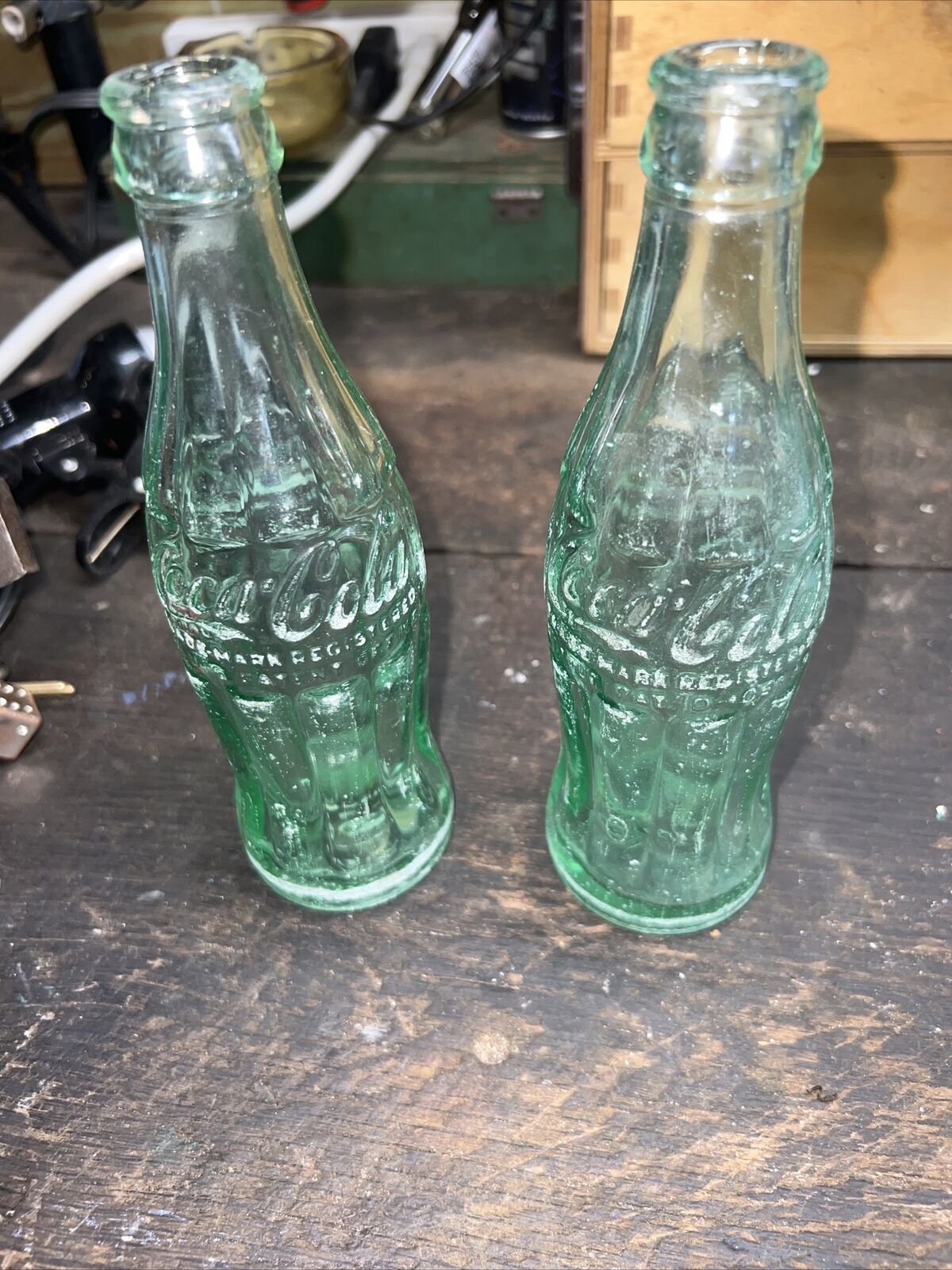 Two Coca Cola Bottles Staunton & Harrisonburg Virginia 1951 & 1955 Outhouse Dug - $19.99