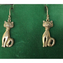 CUTE STERLING SILVER KITTY CAT EARRINGS SKY - $27.03 CUTE STERLING SILVER KITTY CAT EARRINGS SKY - $27.03