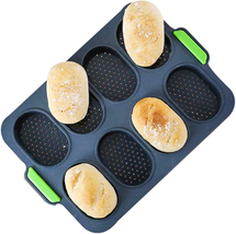 Silicone Baguette Pan Mini Baguette Baking Tray, Bread Crisping Tray Hot Dog Mol - £14.21 GBP