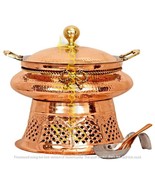 Handmade Handi Steel Copper Chafing Dish with Stand and Spoon - $11,854.39 MXN