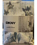 DKNY Jasper Floral Silhouette Waffle 100% Cotton Shower Curtain 72” - $867.58 MXN