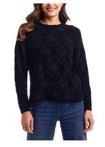 Weatherproof Vintage Womens Sweater Black Chenille Long Sleeves Metallic... - $56.32 CAD