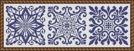 Antique Square Tiles Sampler Monochrome Set 8 Cross Stitch Crochet Pattern PDF - £3.99 GBP