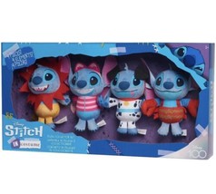 Disney 8.5&quot; Stitch in Costume Plush Collector Set, 4 Piece Stuffed Animal Pals - £43.36 GBP