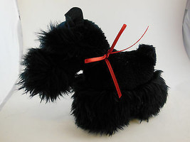 Vintage Scotty Dog 6&quot; Applause Wallace Berrie Black plush SWEET! - £11.03 GBP