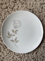 Noritake Edenrose 6 3/8&quot; Bread &amp; Butter Plate Vintage White with Gray/Pi... - £4.84 GBP